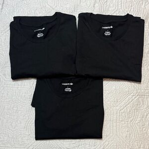 Lacoste Men's Classic Black Tees - 3 Pack